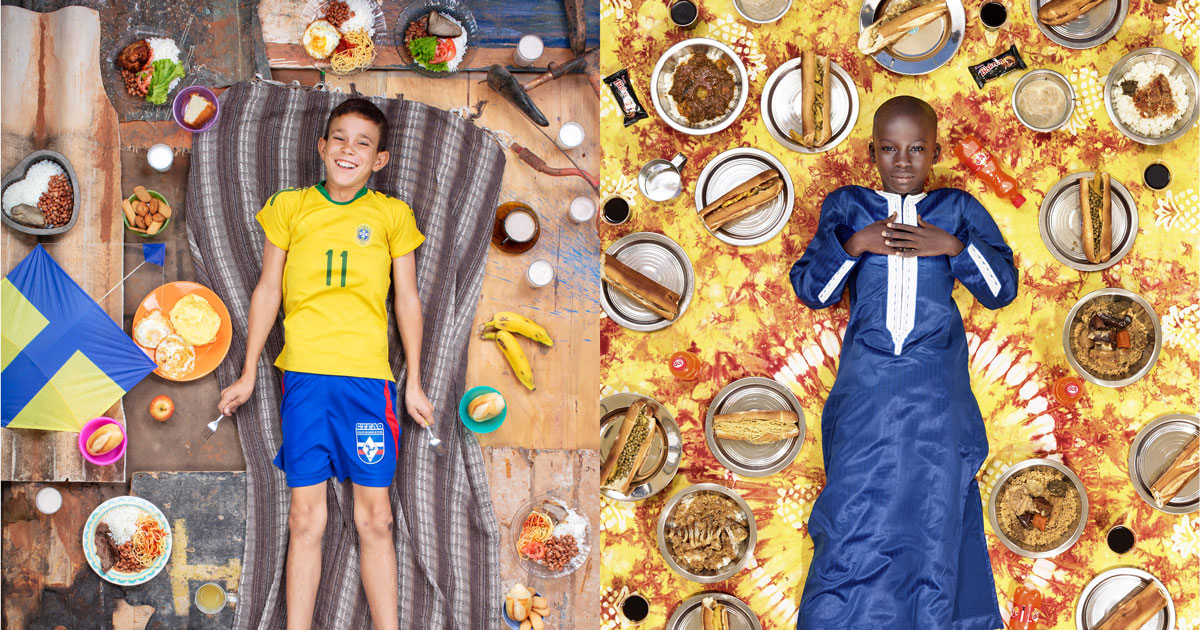 Esse fotógrafo viajou o mundo para fotografar crianças e seus hábitos alimentares • Designerd