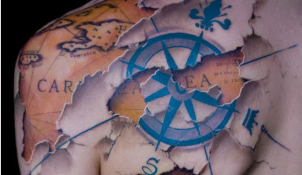 Imagens mostram as melhores tatuagens criadas com ilusão de ótica