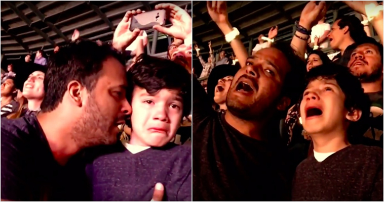 Pai filma filho autista se emocionando ao ouvir sua música preferida no show do Coldplay