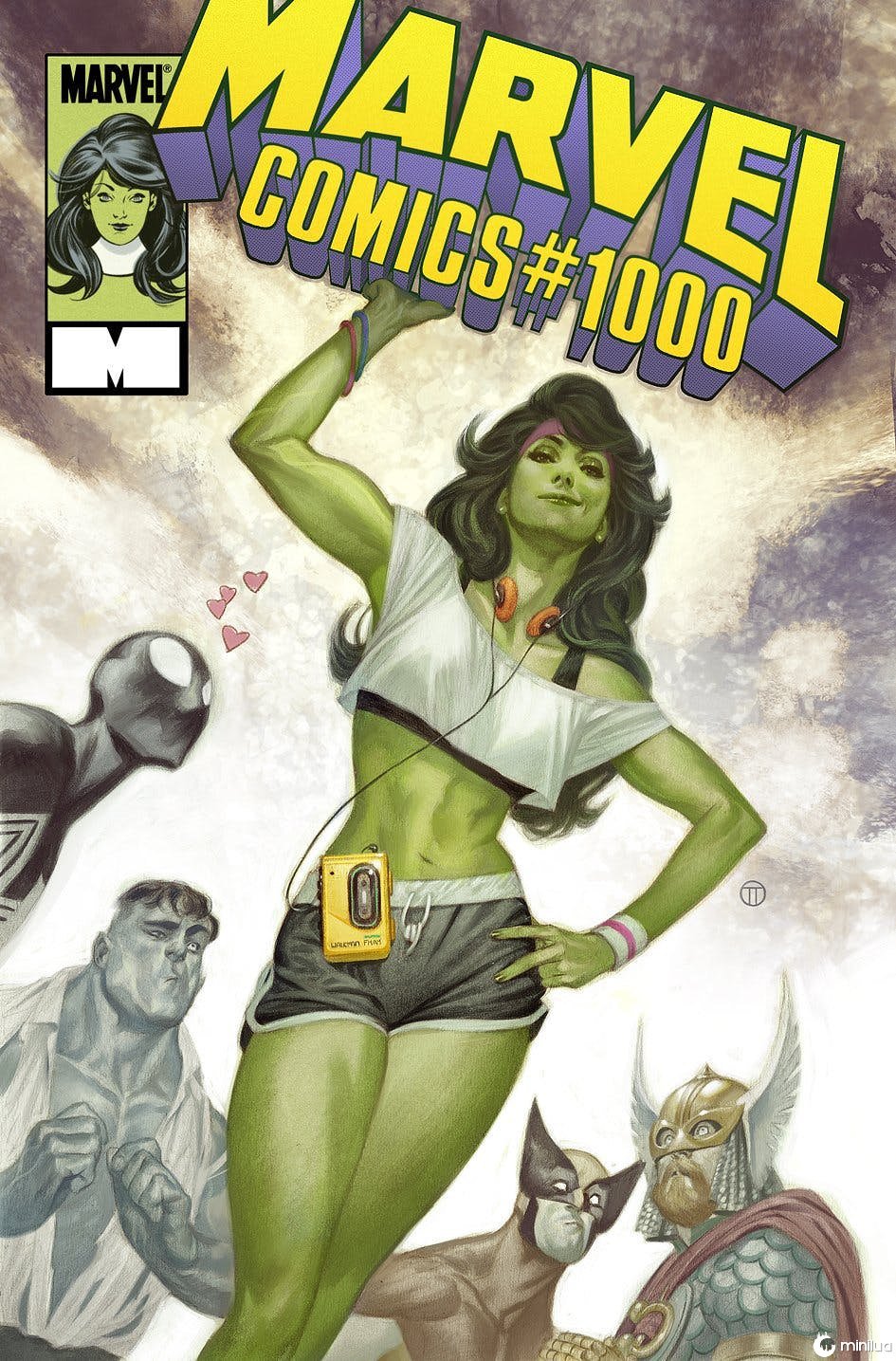 She Hulk toma o centro das atenções da revista Marvel Comics # 1000 # 1000 Variant